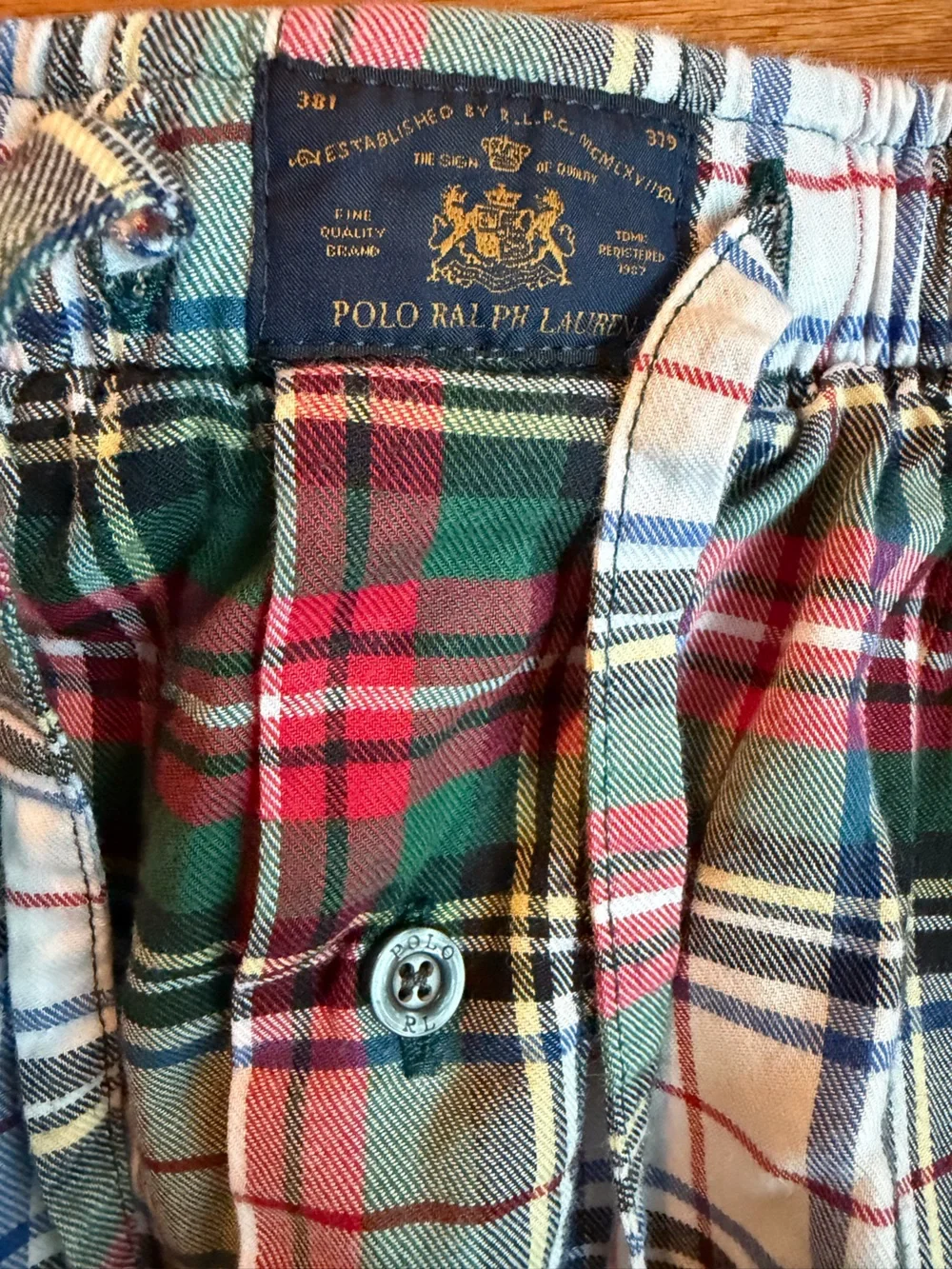 Polo Ralph Lauren Big Boys (Teen) $65 Red Plaid Cotton Lounge Pants Mens XL EUC